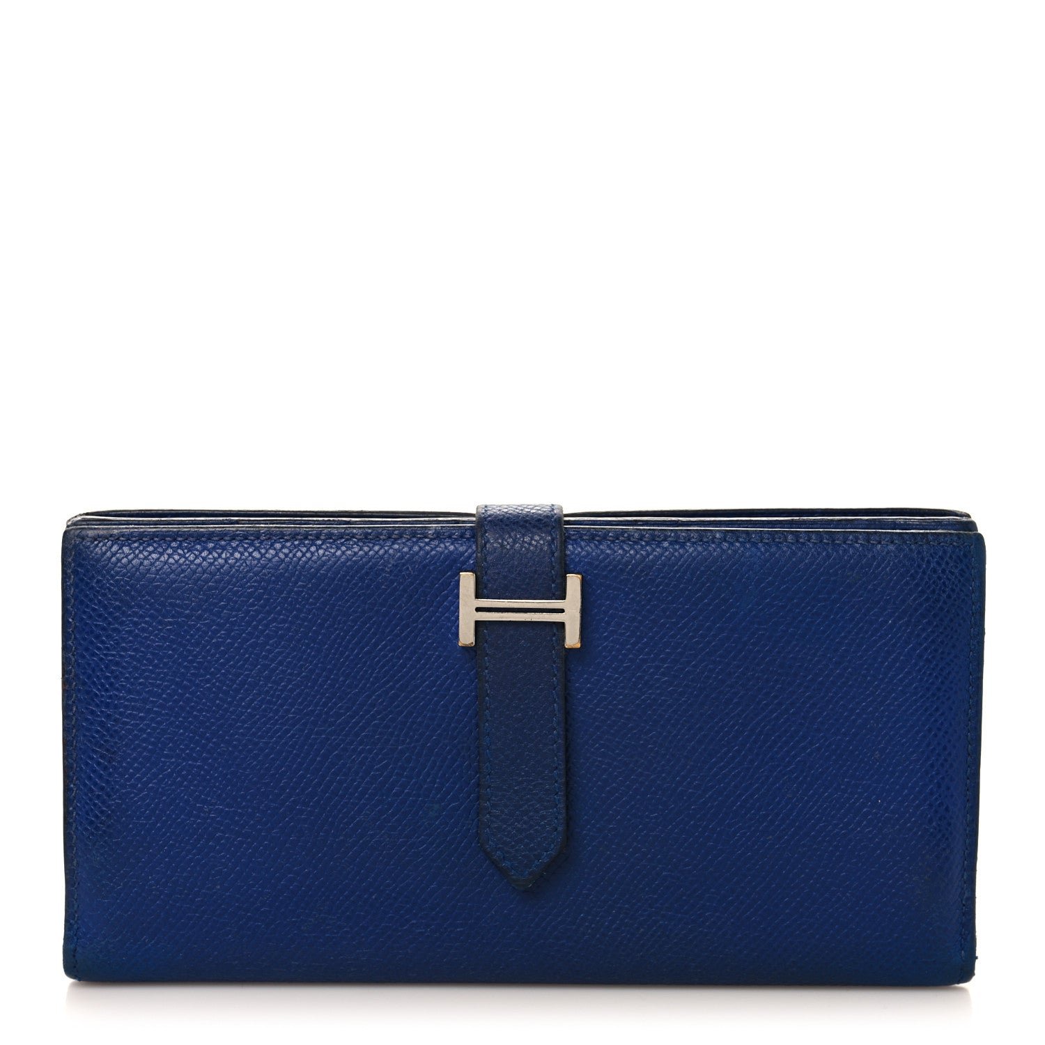 Hermes Hermes Epsom Bearn Gusset Wallet Bleu Electrique