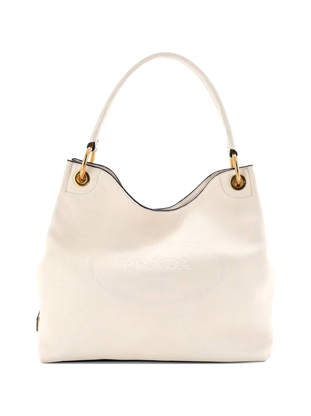 Logo Embossed Vitello Daino Medium hobo bag