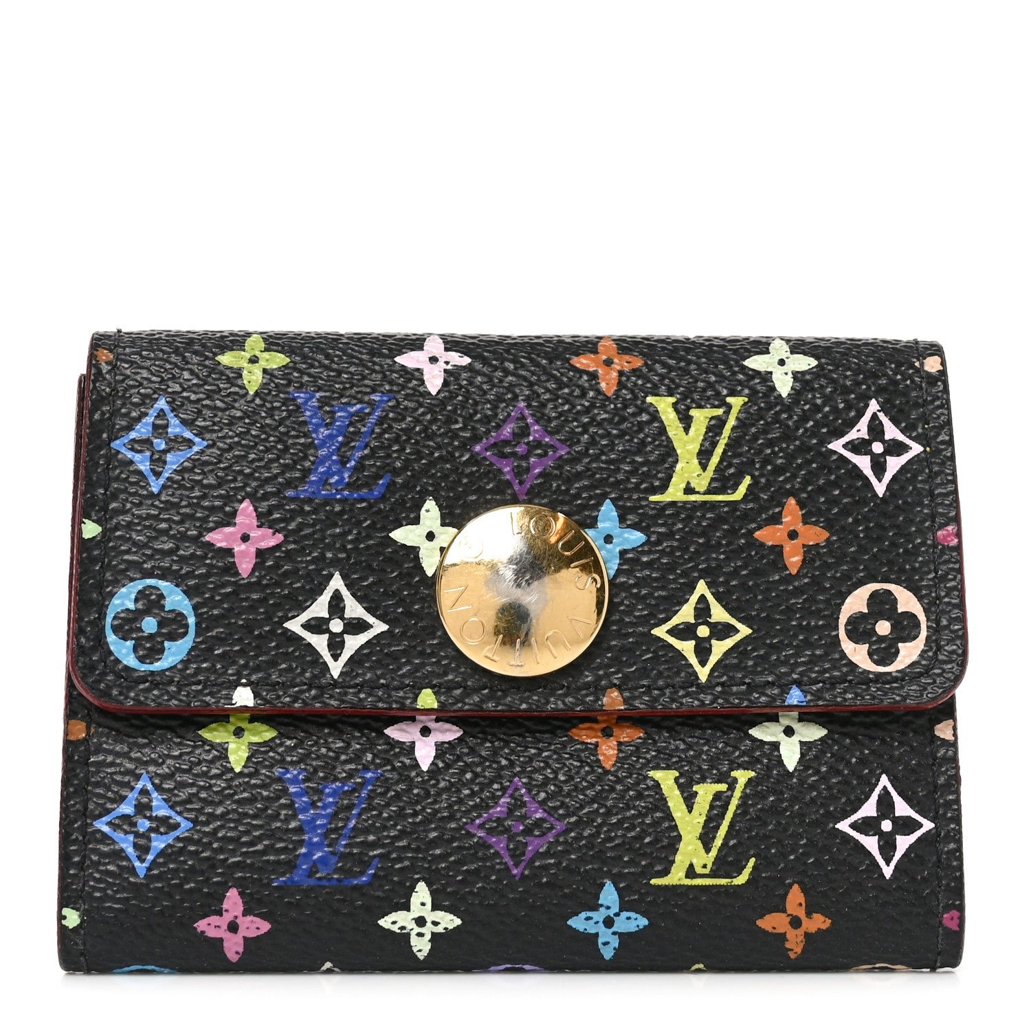 Louis Vuitton Monogram Multicolor Business Card Holder Black