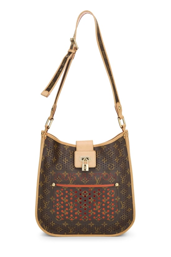Orange Monogram Perforated Musette