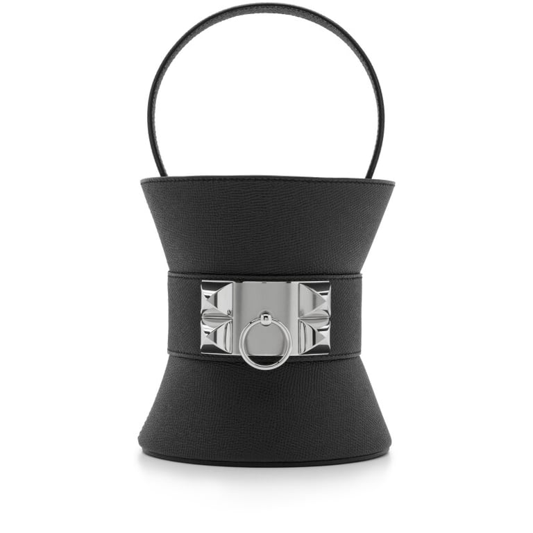 Hermes Black Epsom Mini Medor Bag Palladium Hardware, 2024