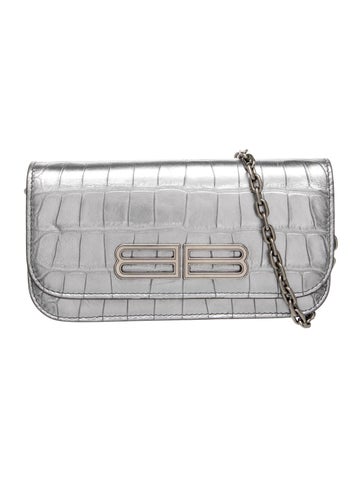 Embossed Leather Shoulder Bag