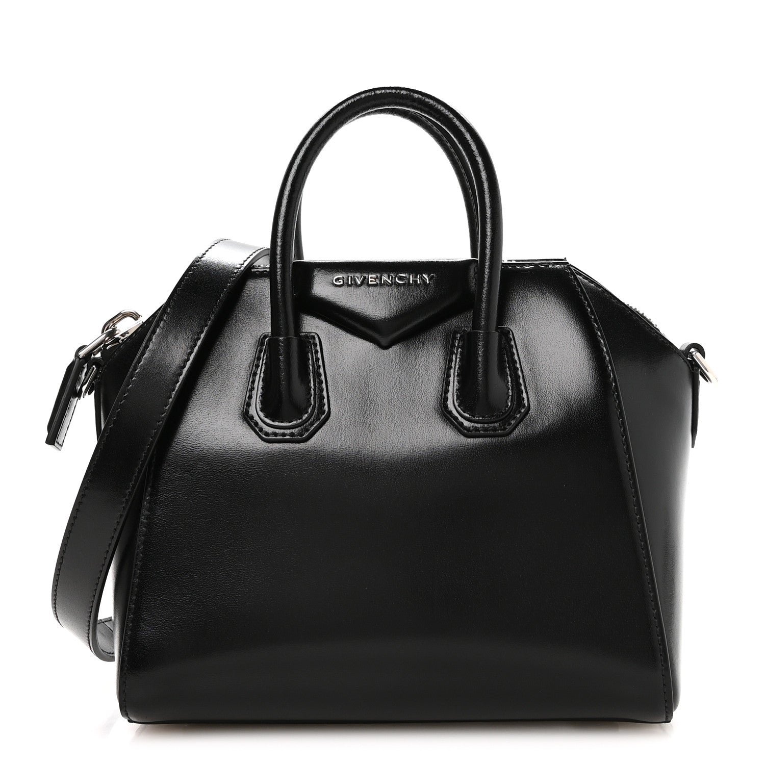 Givenchy Shiny Lord Calfskin Mini Antigona Black