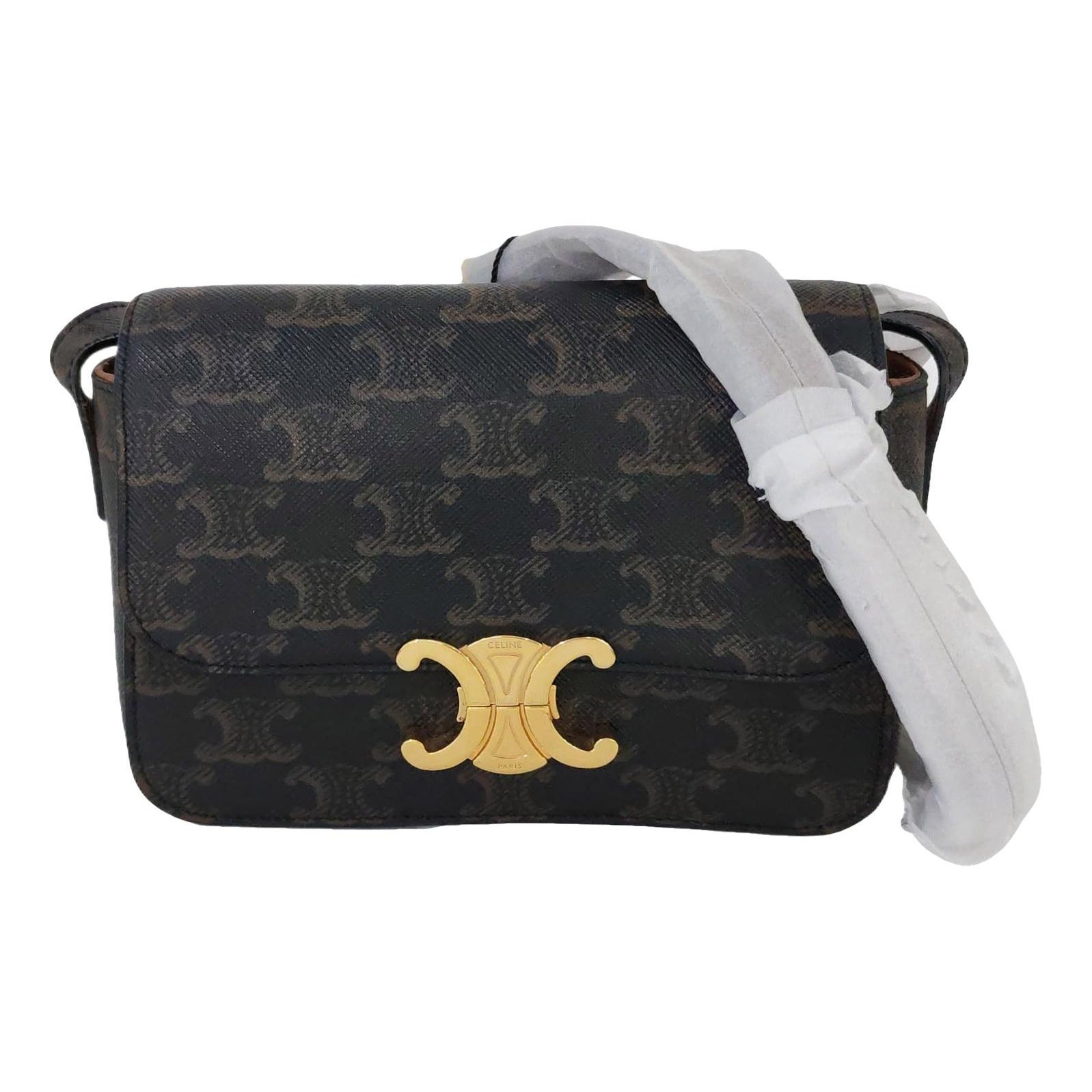 Triomphe leather crossbody bag