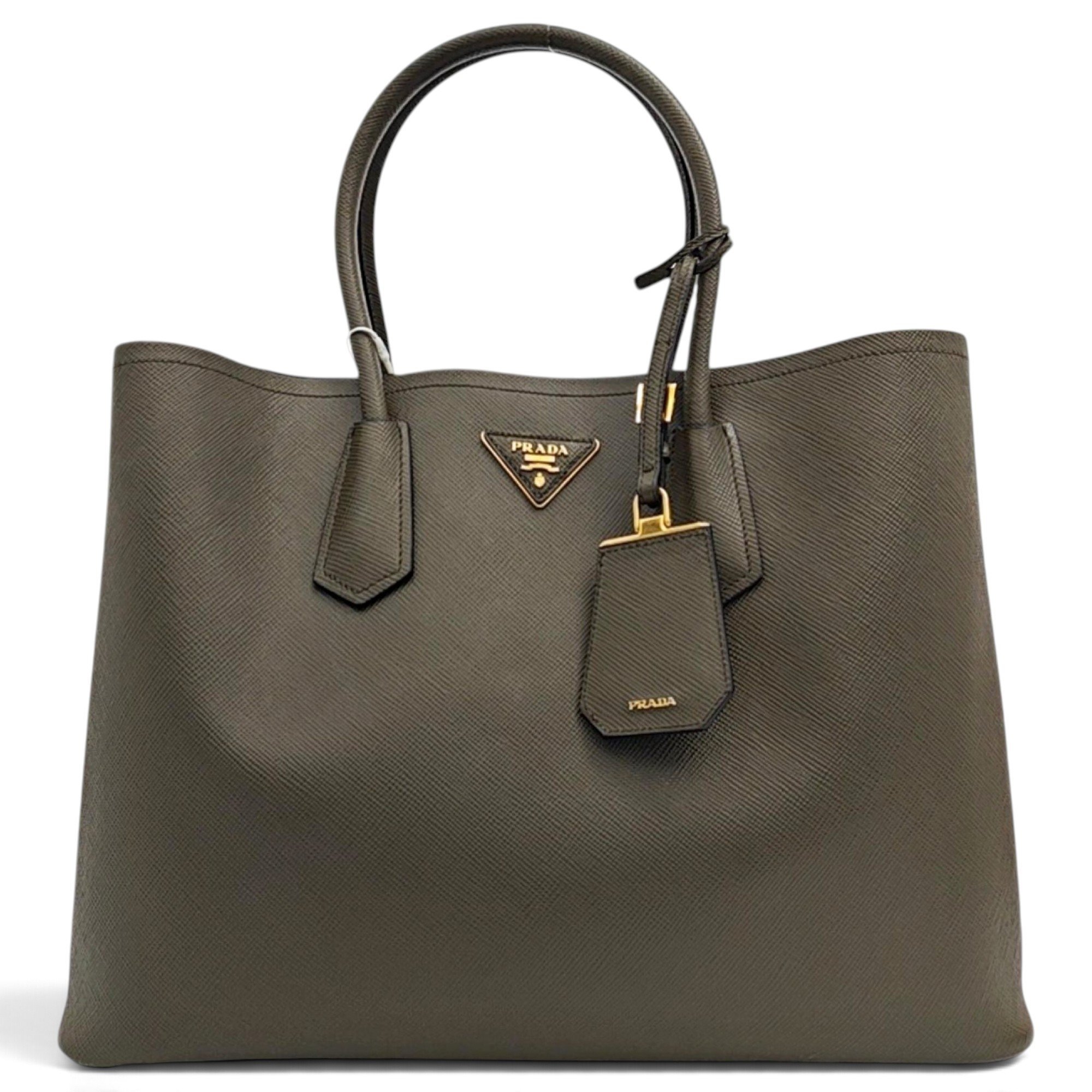 Double leather tote