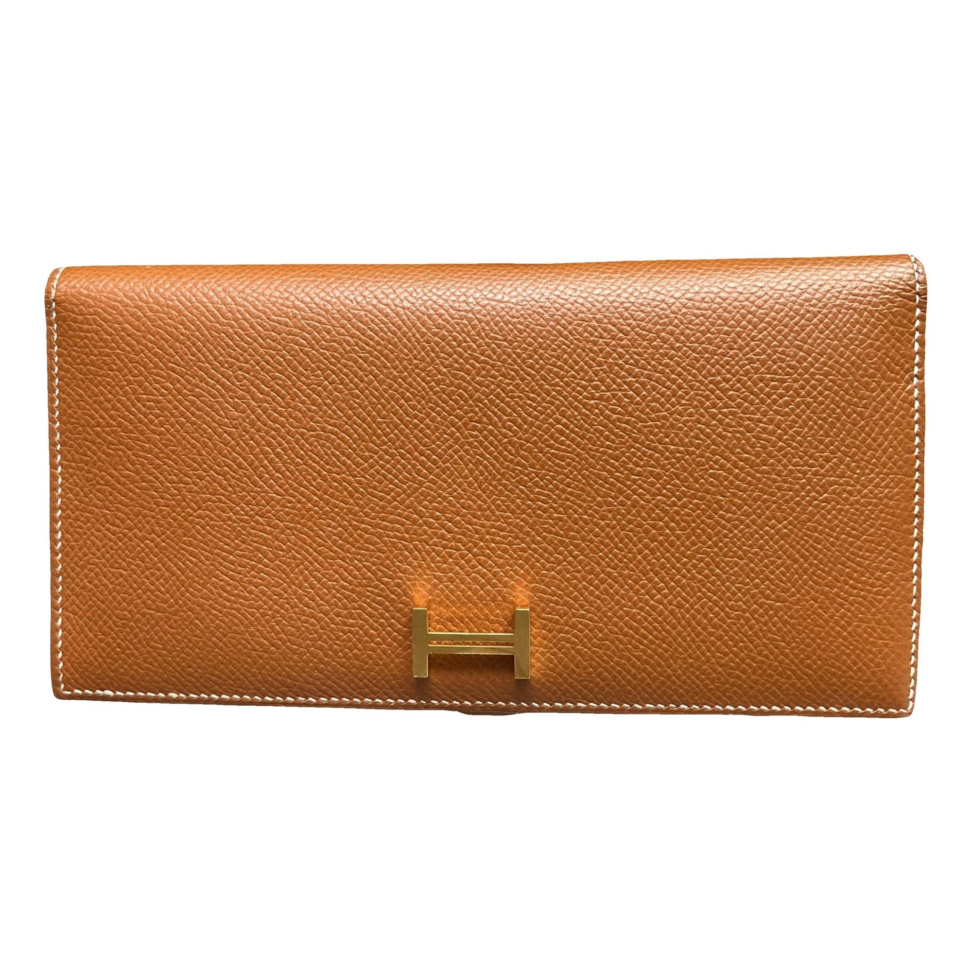 Leather clutch bag