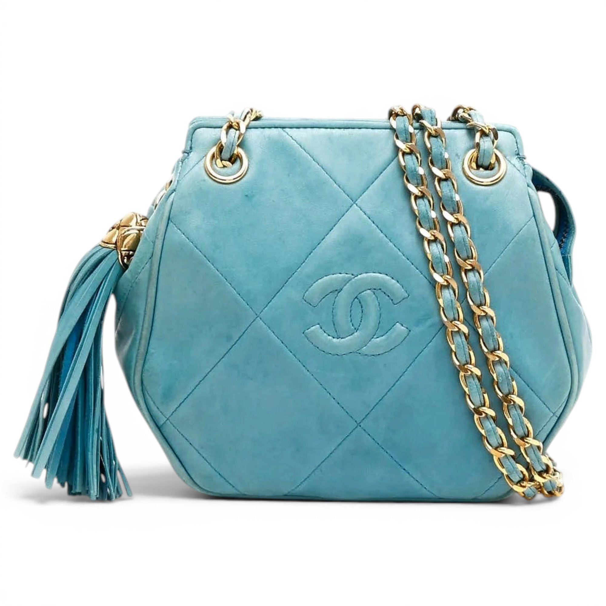 Trendy CC leather handbag