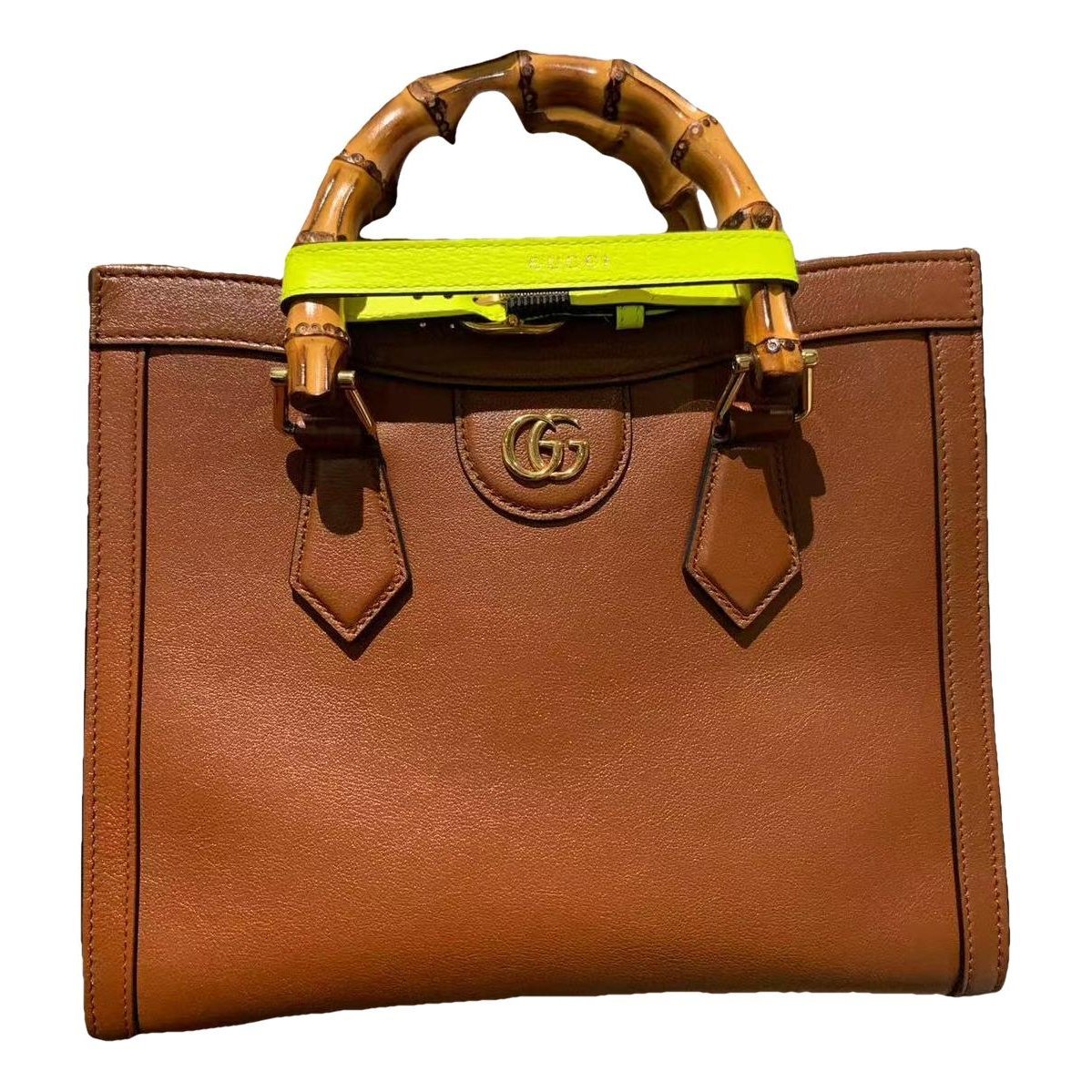 Diana Bamboo leather handbag
