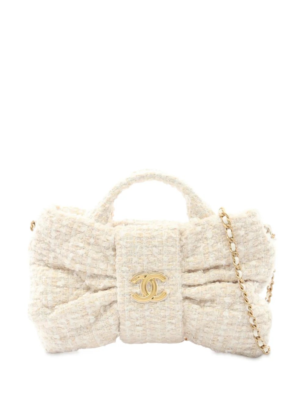 2021-2025 Mini CC Tweed Ribbon crossbody bag