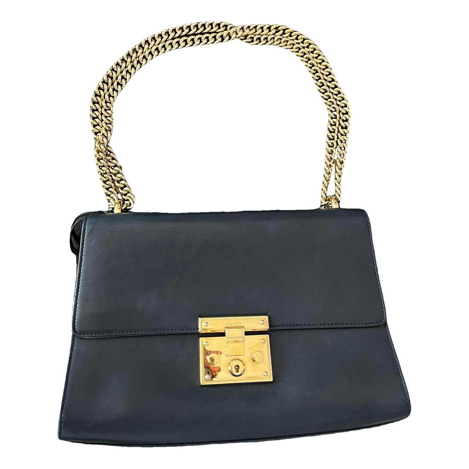 Padlock leather crossbody bag