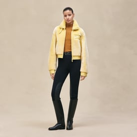 Manteau court en cuir