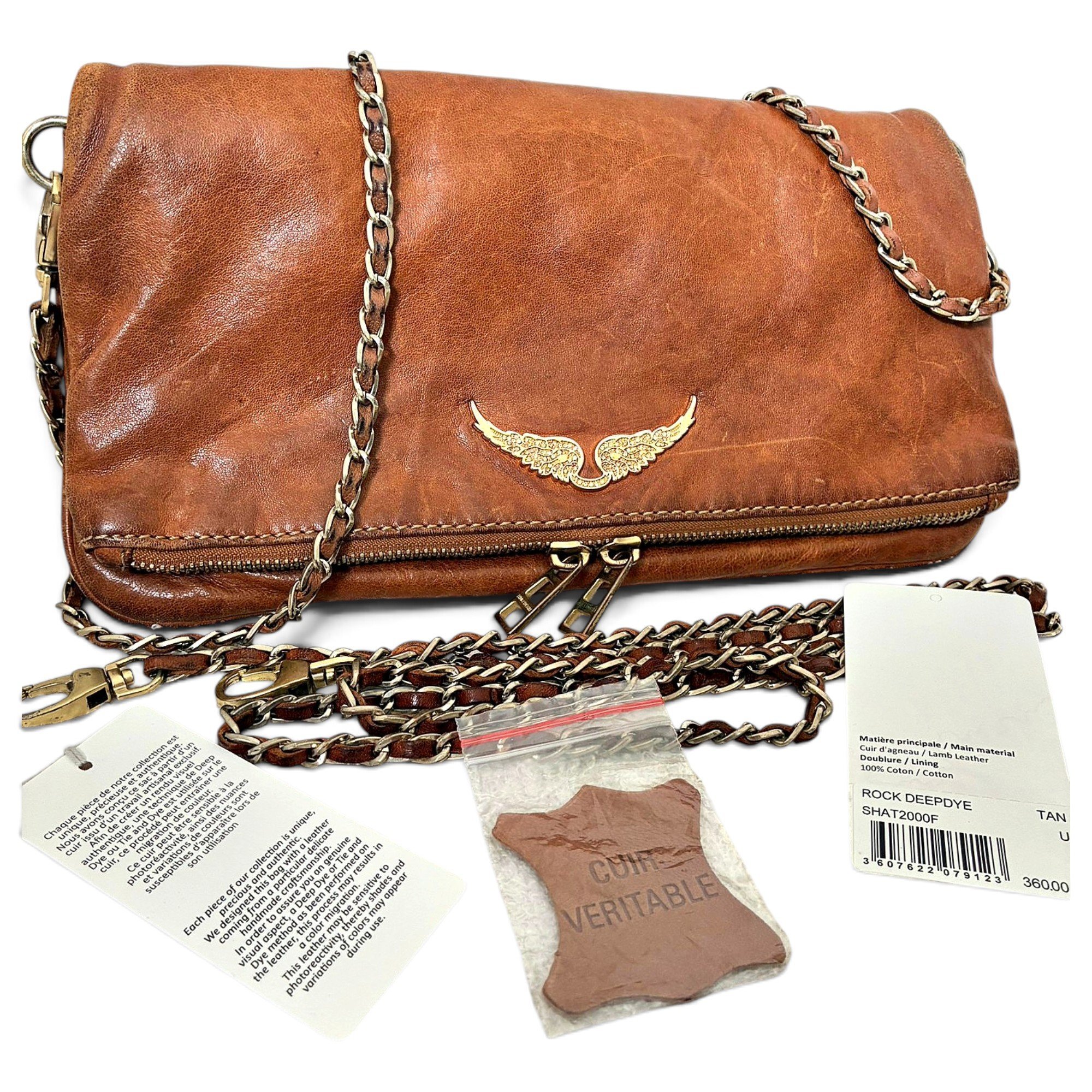 Rock leather crossbody bag