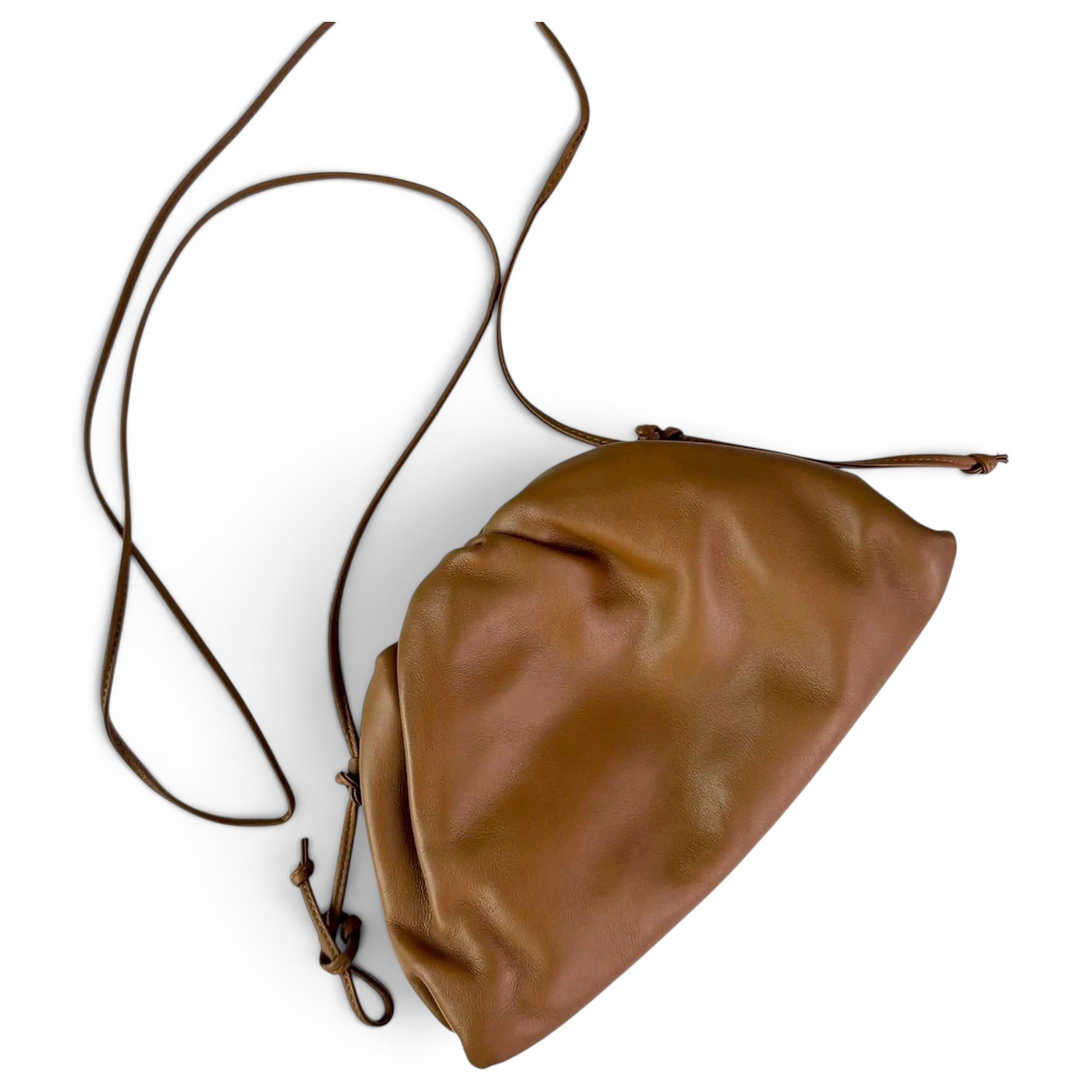 Pouch leather crossbody bag