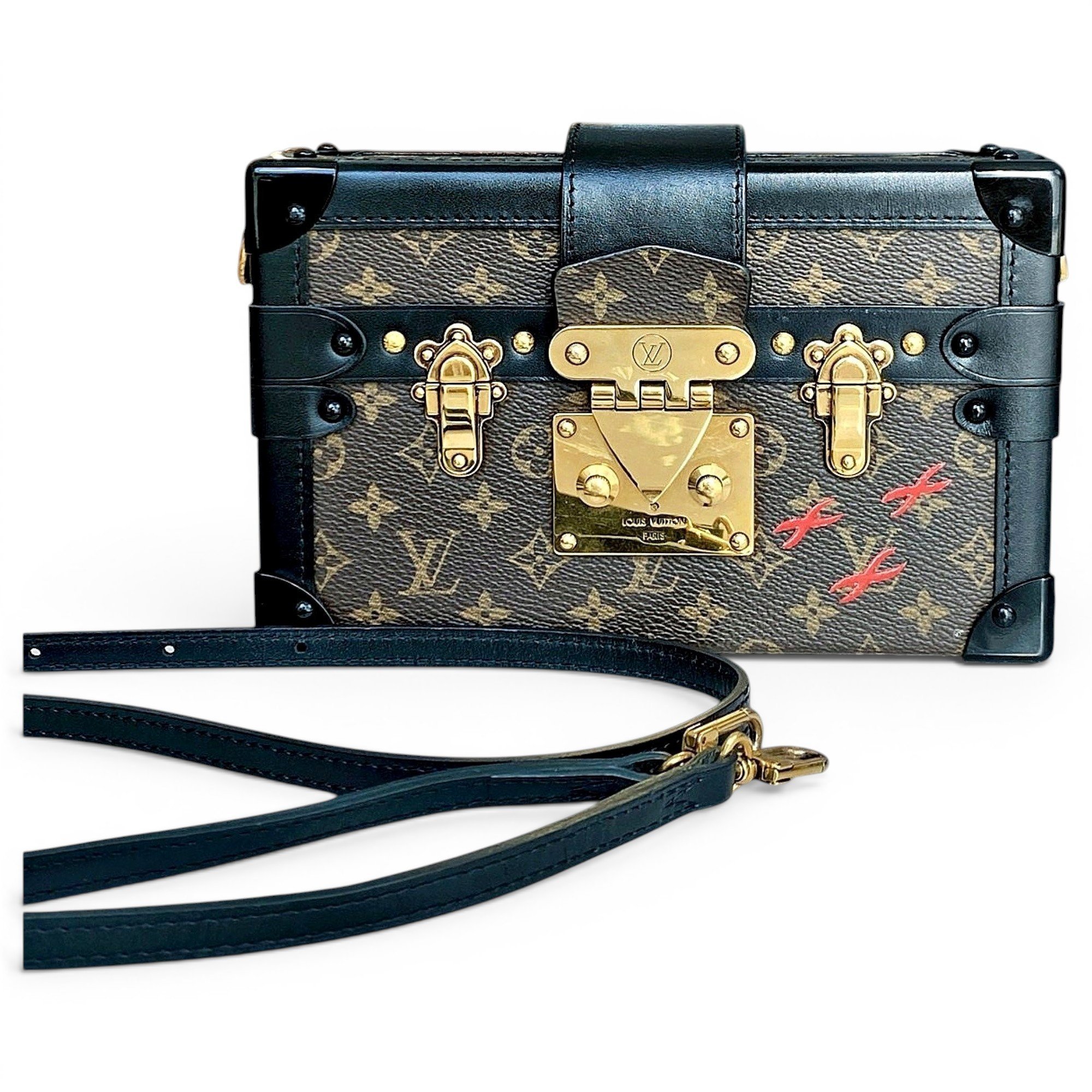 Petite Malle leather handbag