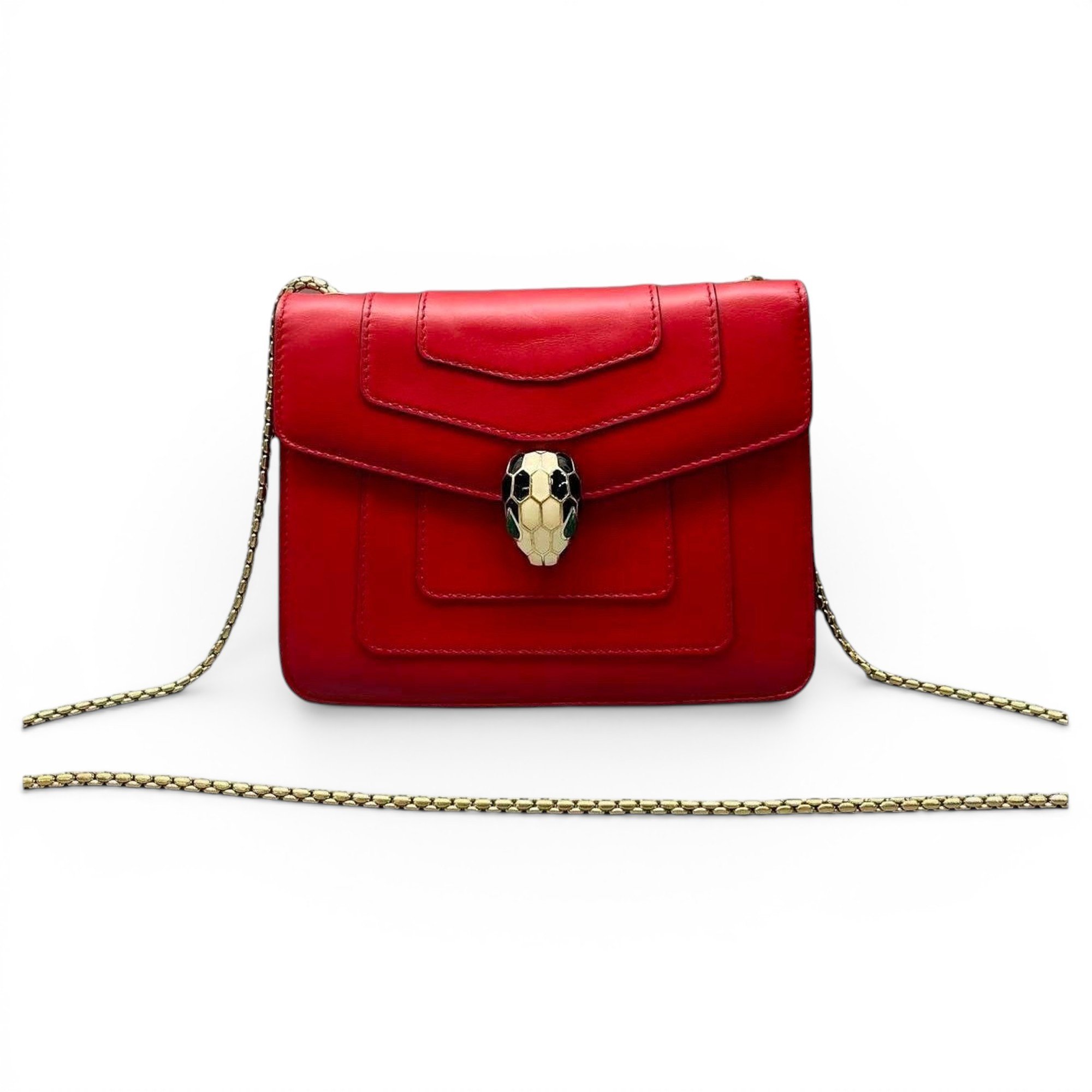 Serpenti leather handbag