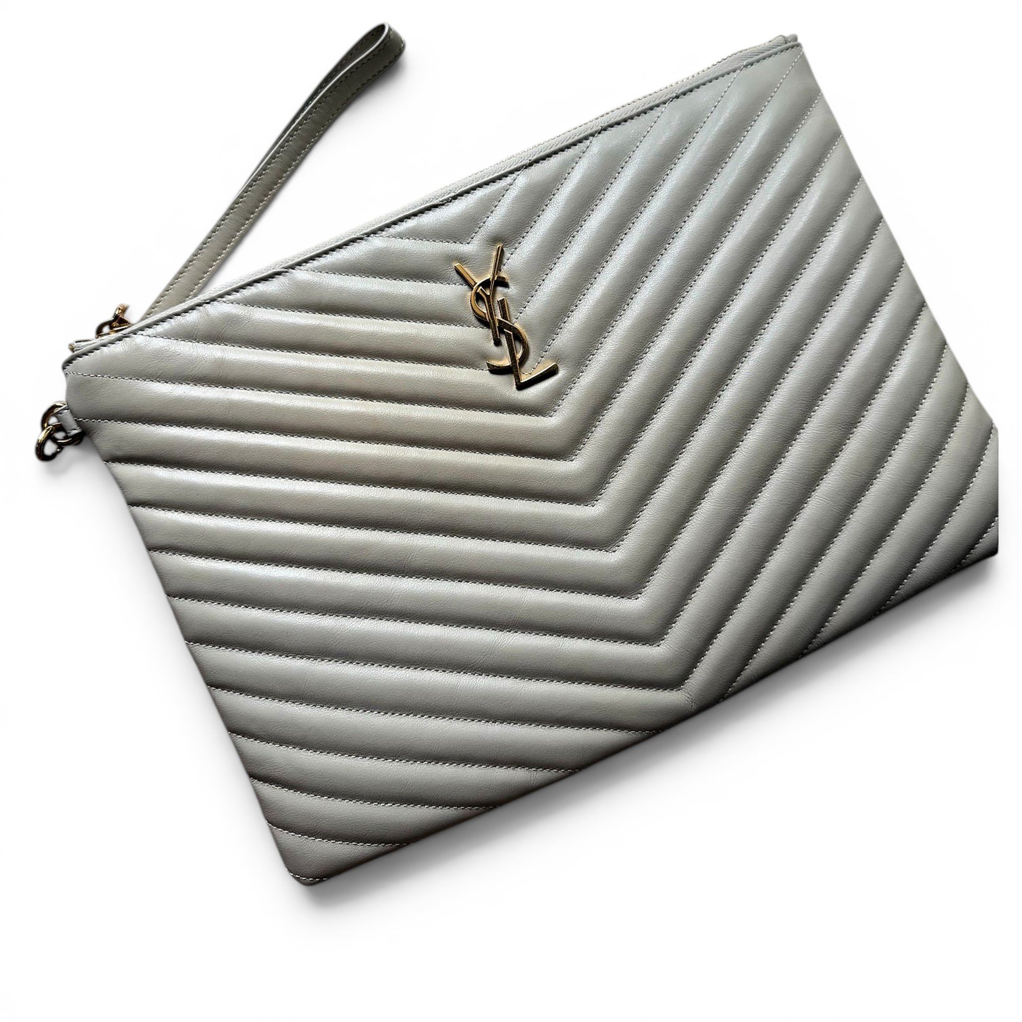 Cassandre leather clutch bag