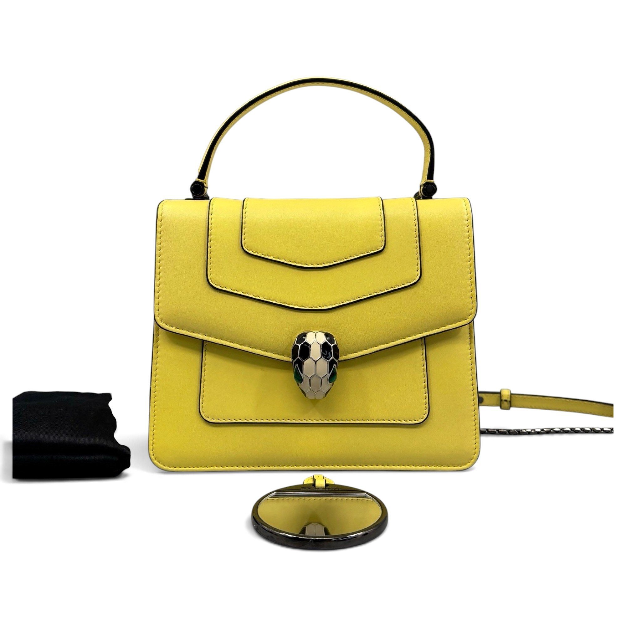 Serpenti leather handbag