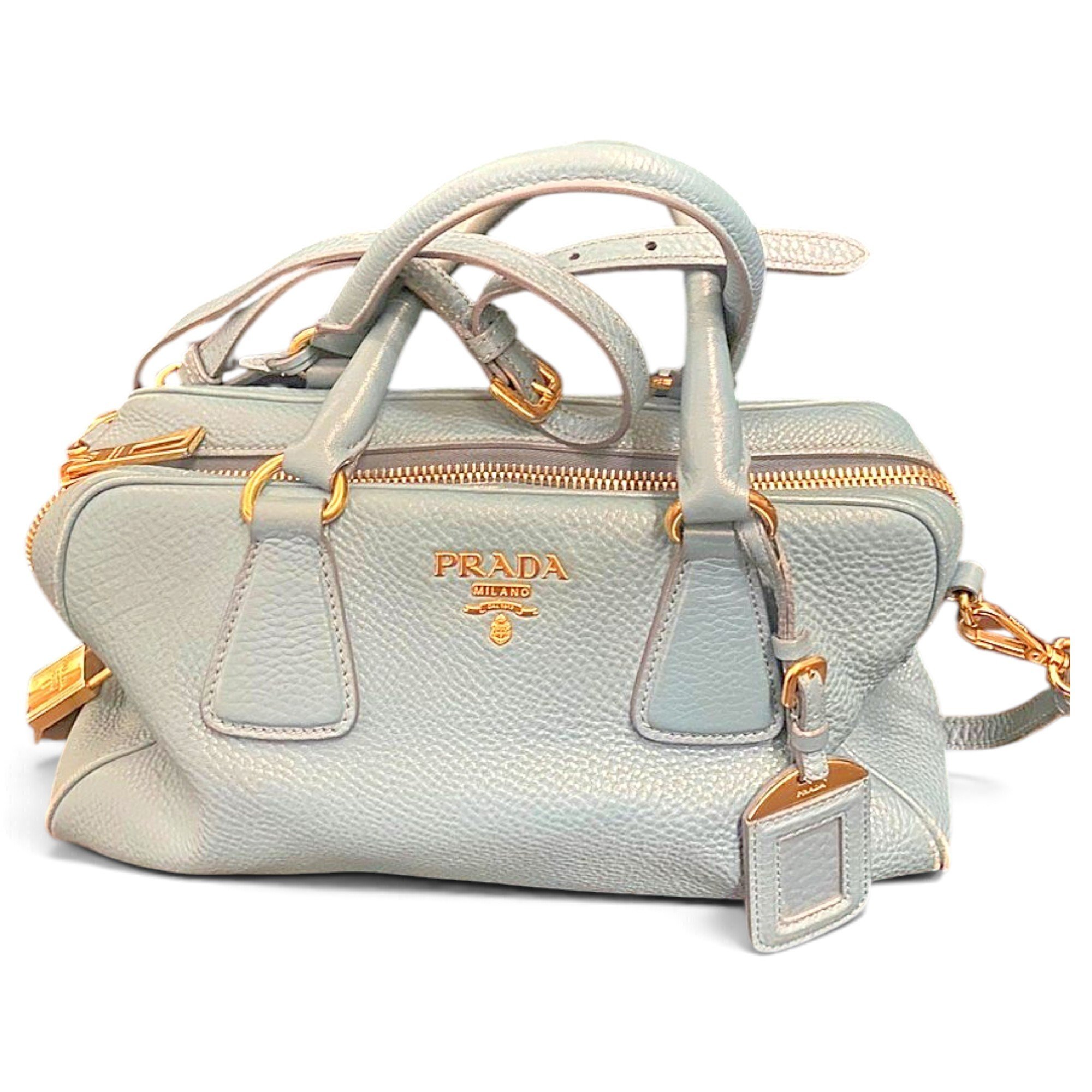 Madras leather crossbody bag