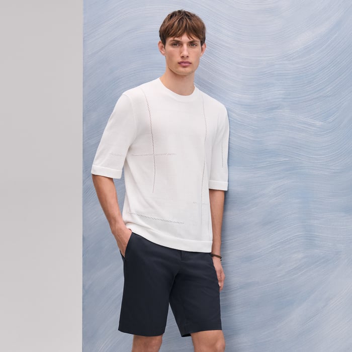 Blanc "Jeu De Points Sellier" Crewneck Sweater
