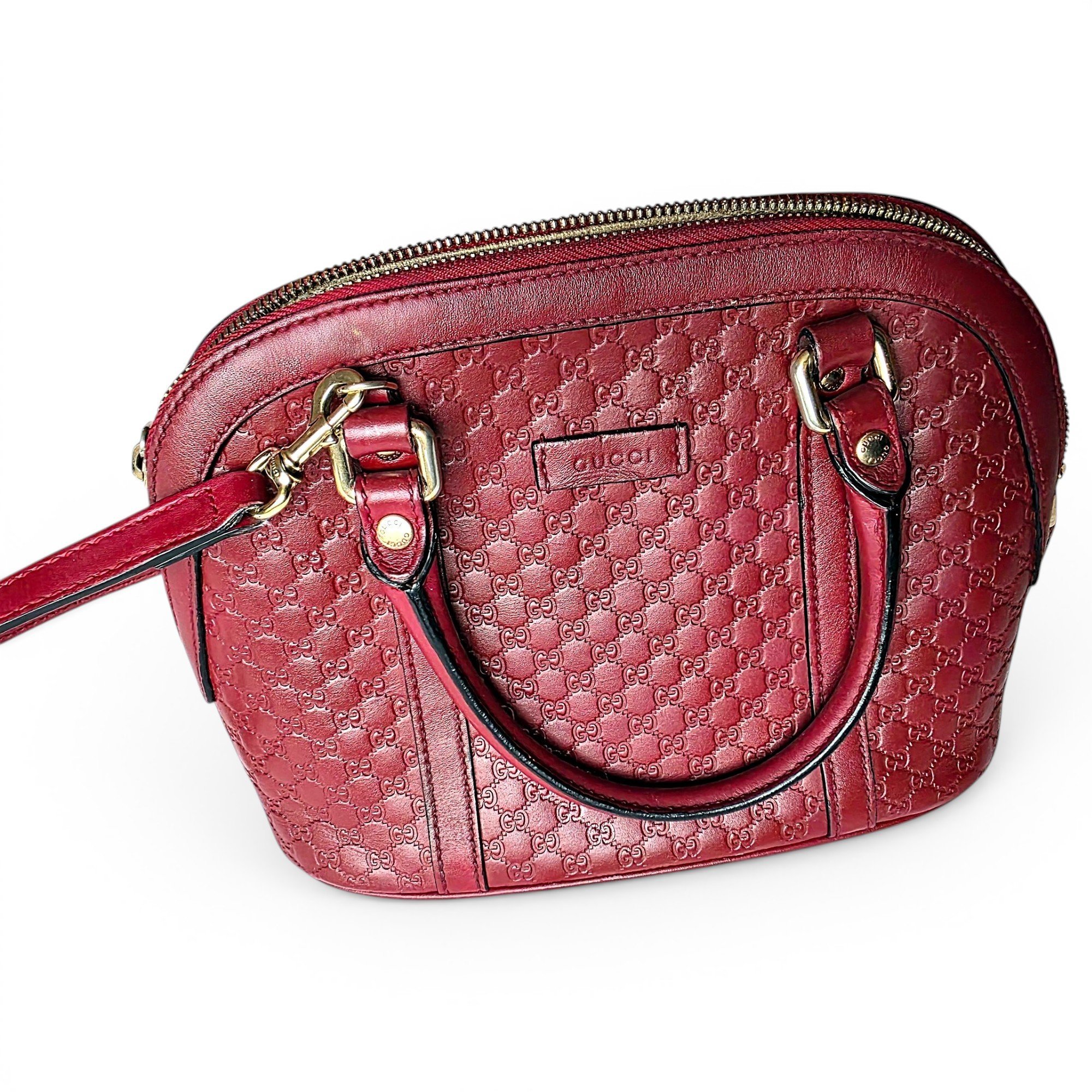 Dôme leather crossbody bag
