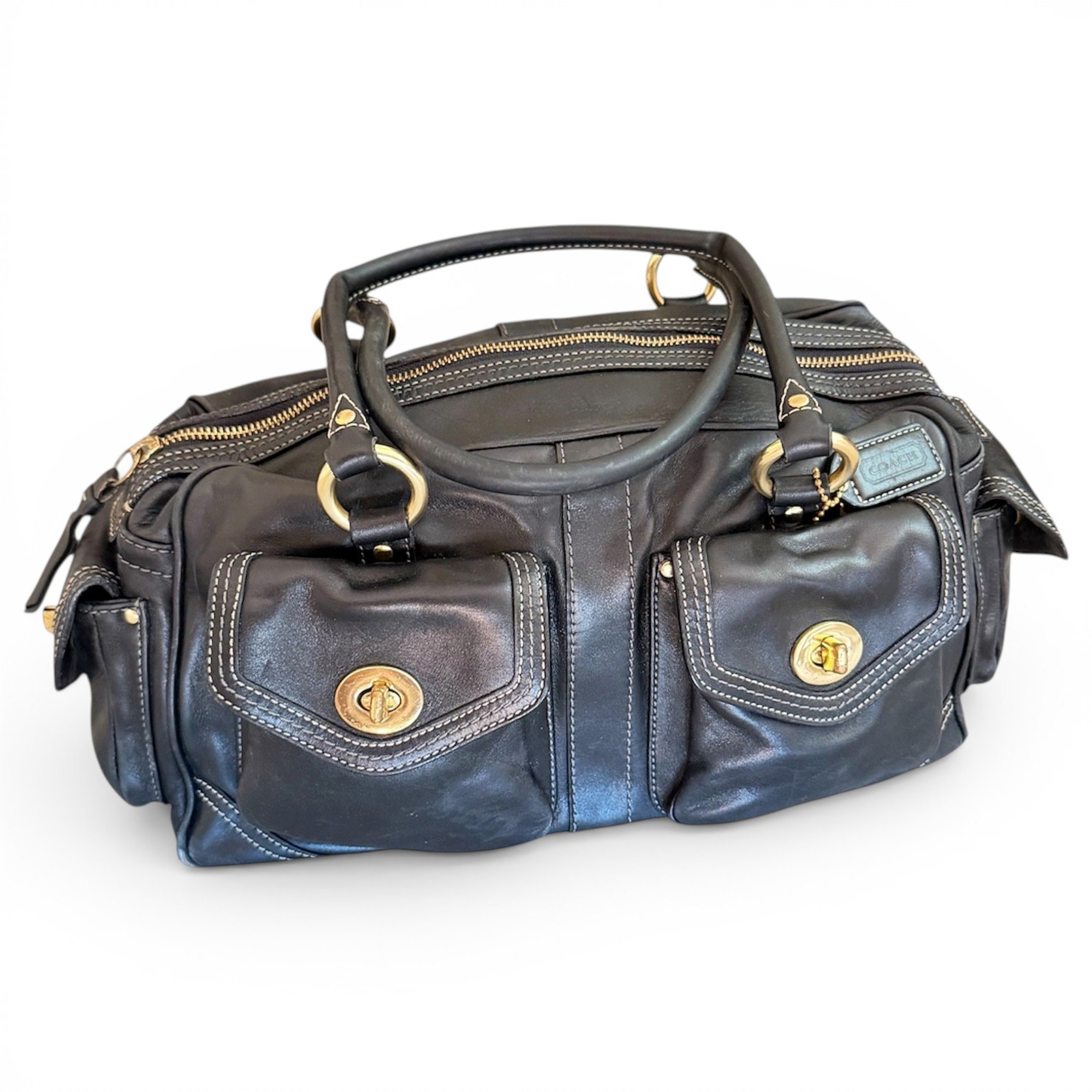 Signature Sufflette leather clutch bag