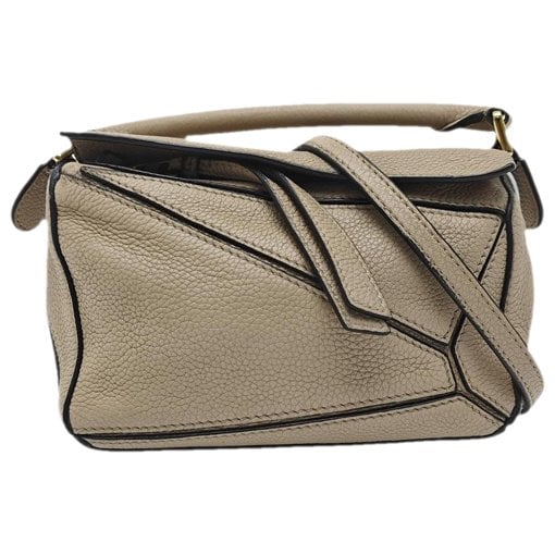 Puzzle leather crossbody bag