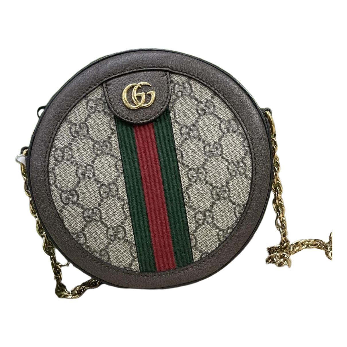 Ophidia Round leather handbag