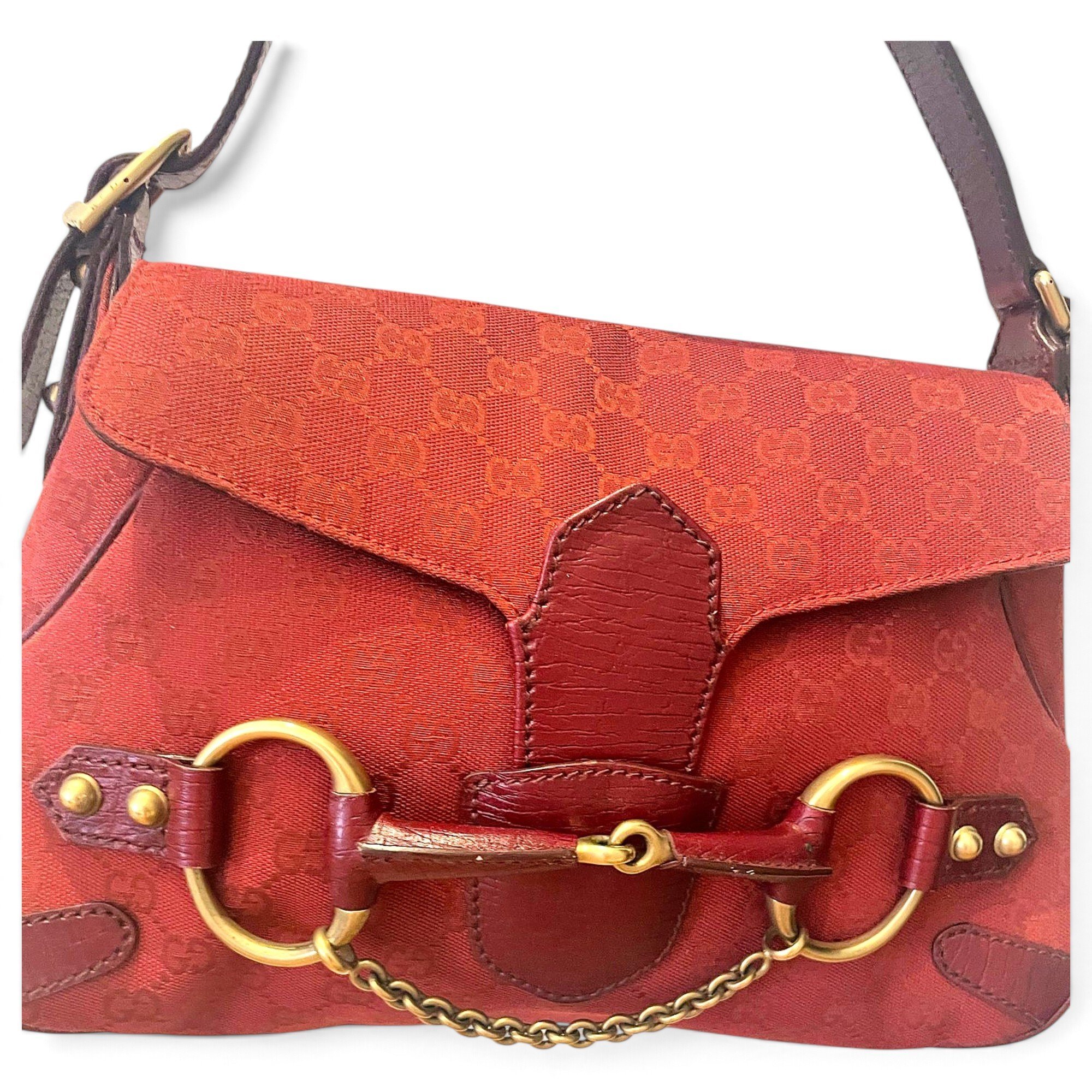 Horsebit Chain cloth handbag