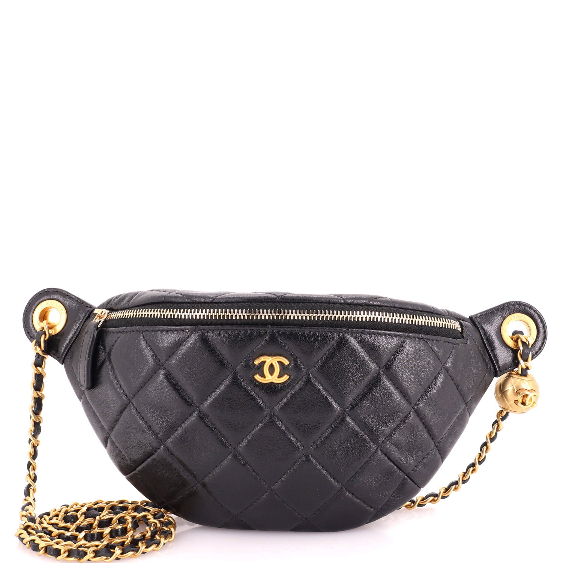 Chanel Pearl Crush Waist Bag Quilted Lambskin