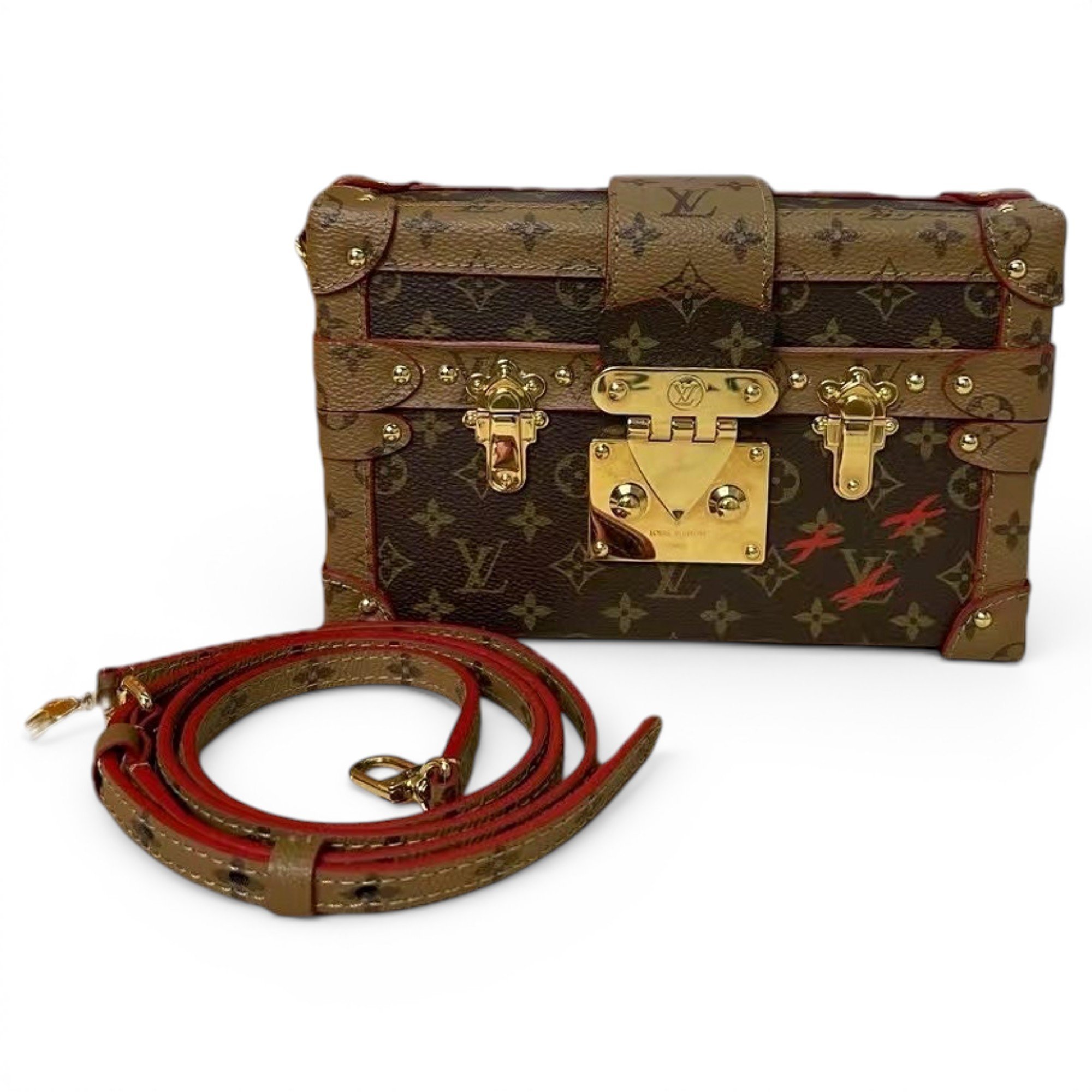 Petite Malle leather handbag