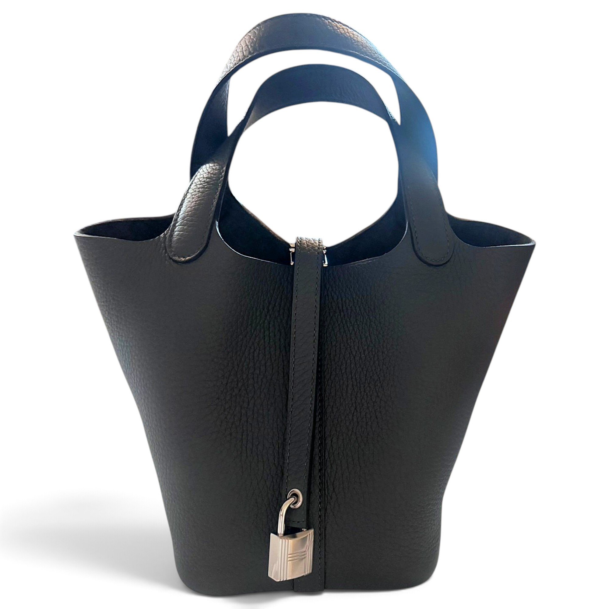 Picotin leather tote