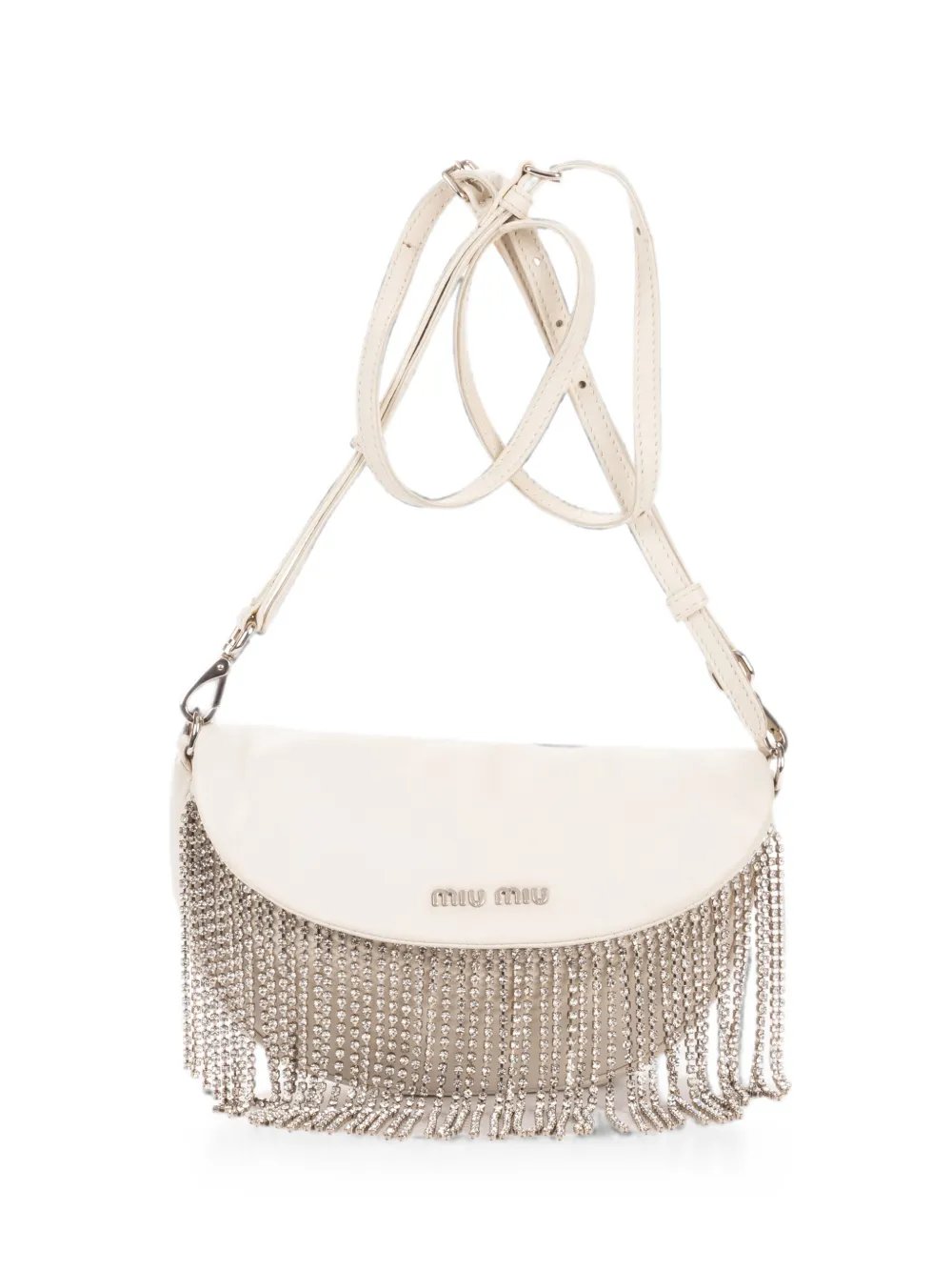 crystal fringed cross body bag