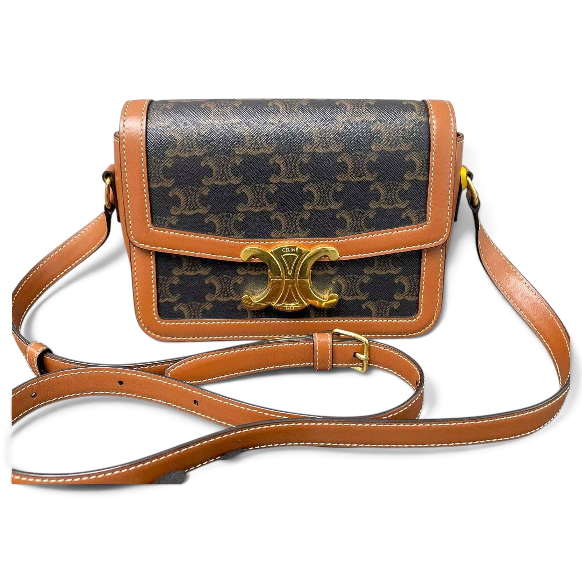 Triomphe Long leather handbag