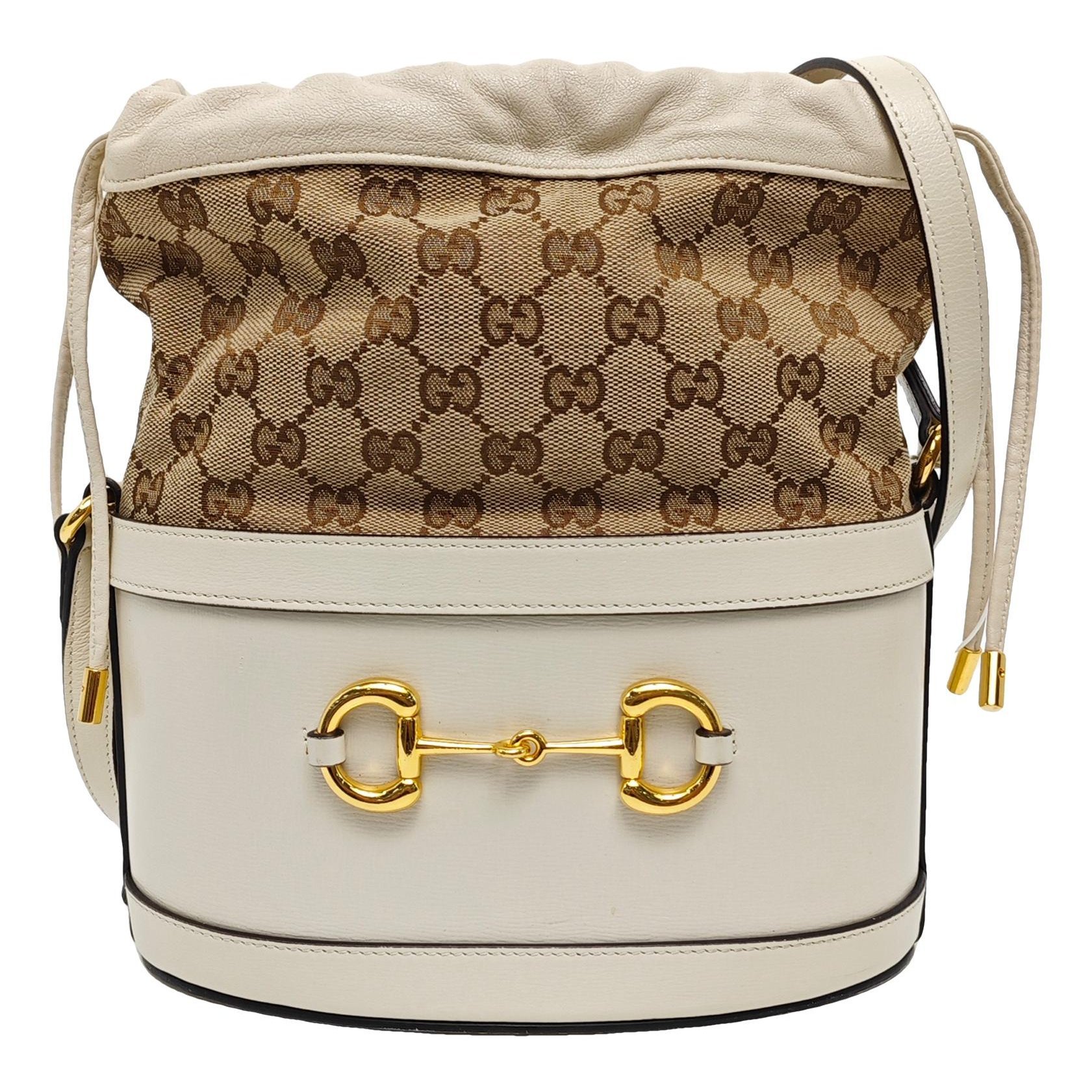 Horsebit 1955 Bucket leather crossbody bag