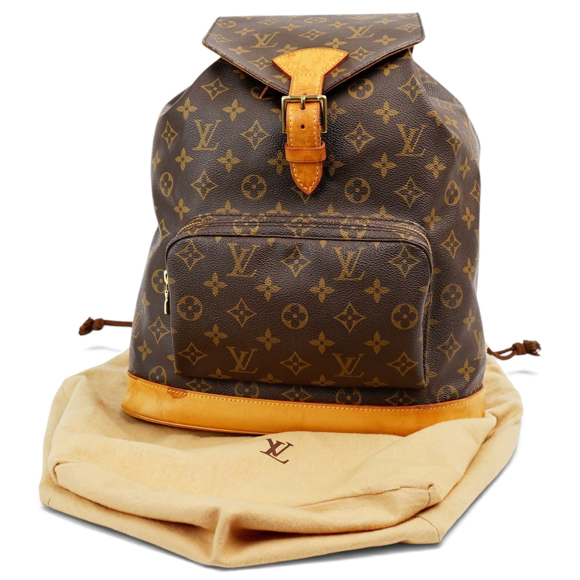 Montsouris Vintage leather backpack
