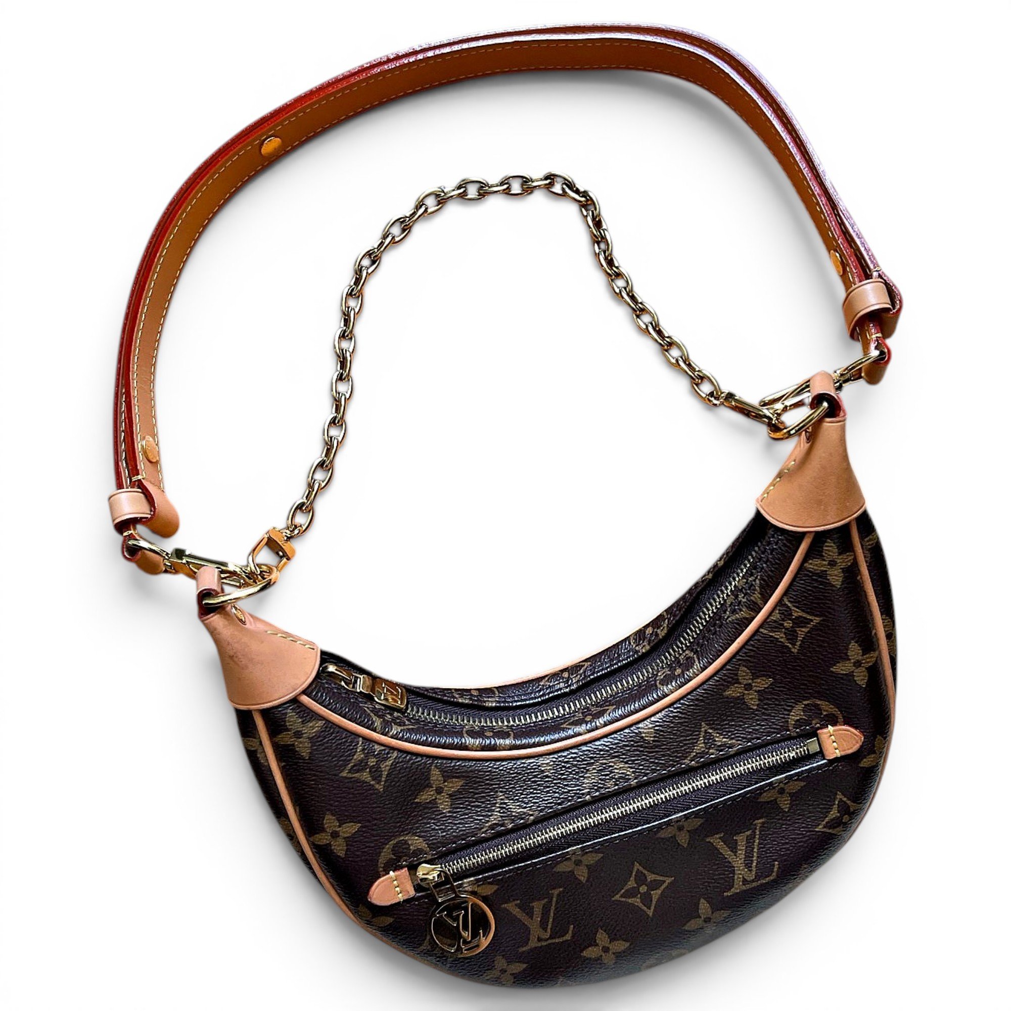 Loop leather handbag