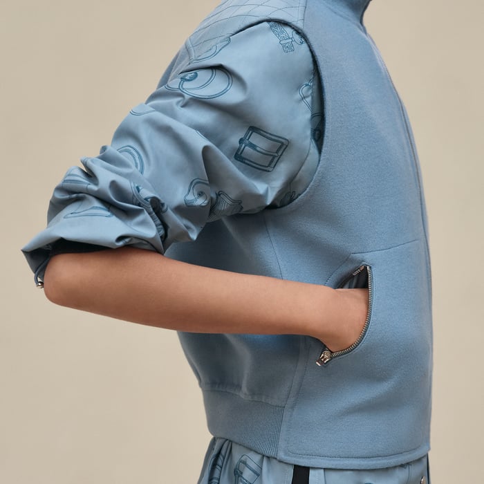 Bleu Adriatique "Chaine d'Ancre" Sleeveless Vest