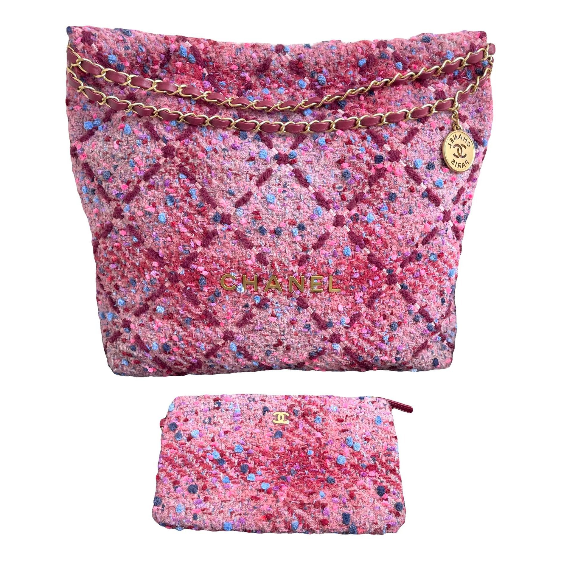 Chanel 22 tweed handbag