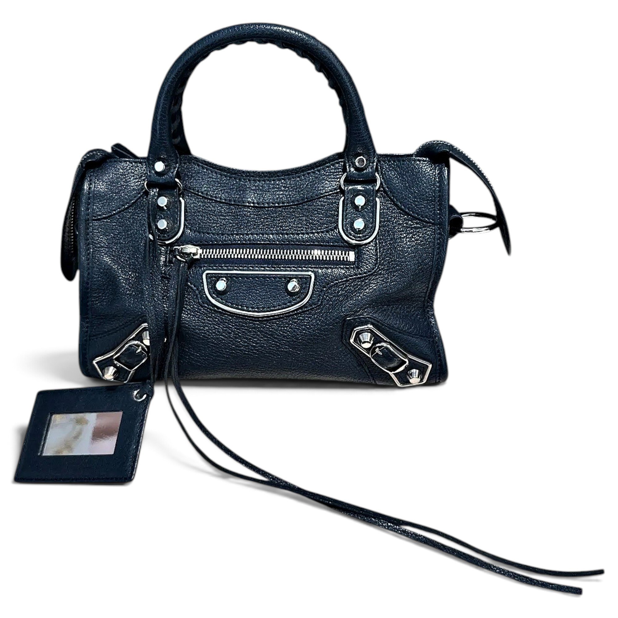 Classic Metalic leather handbag