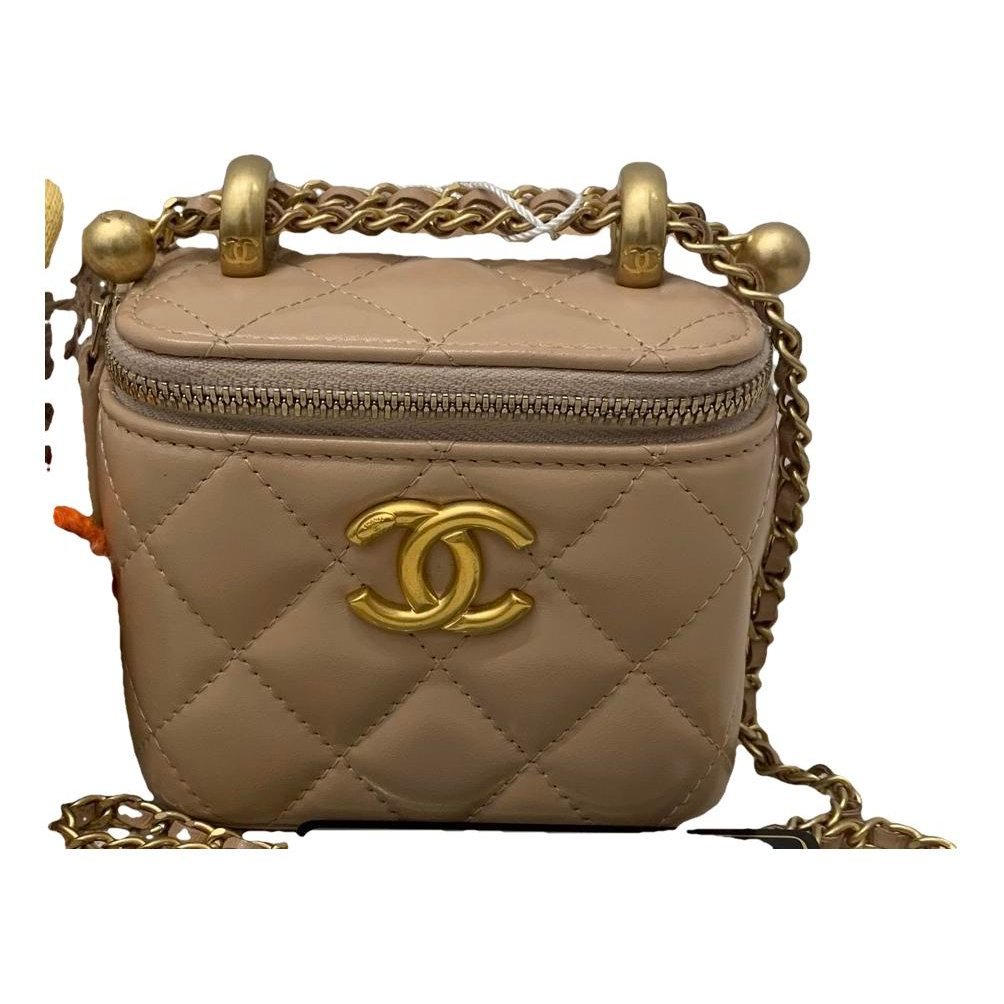 Vanity leather handbag