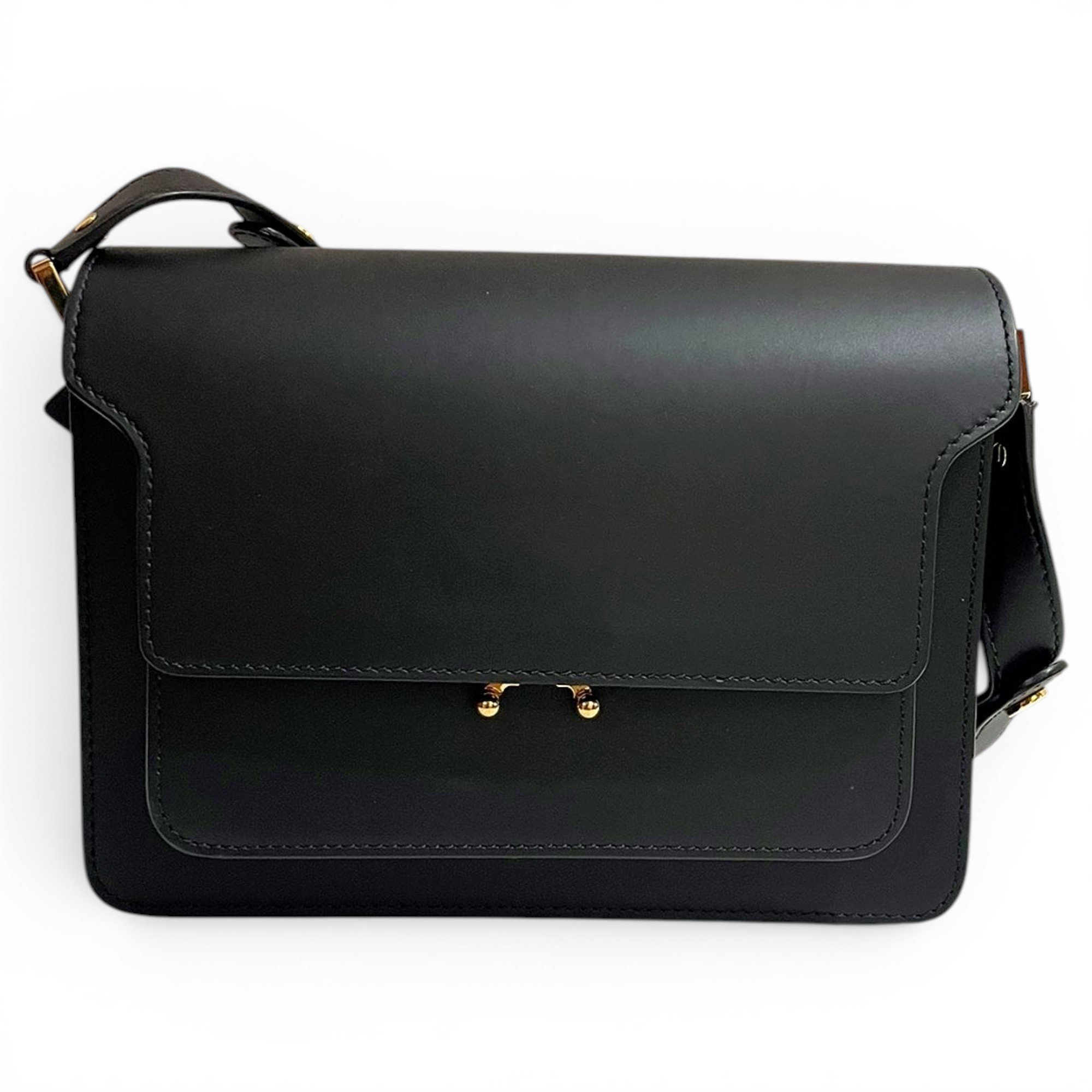 Trunk leather crossbody bag
