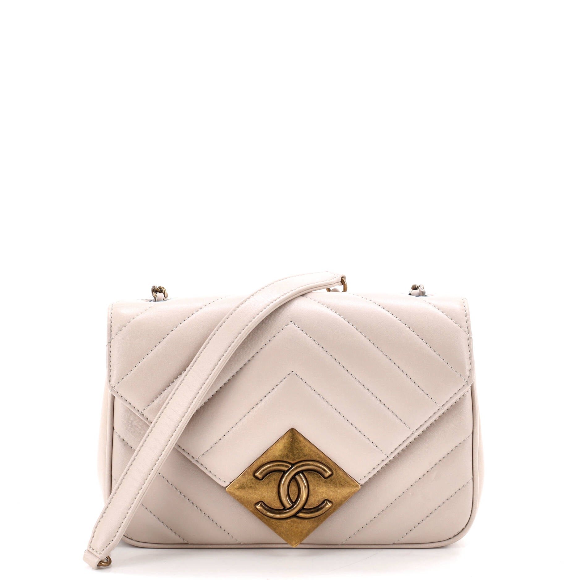 Pyramid CC Flap Bag Chevron Lambskin Mini