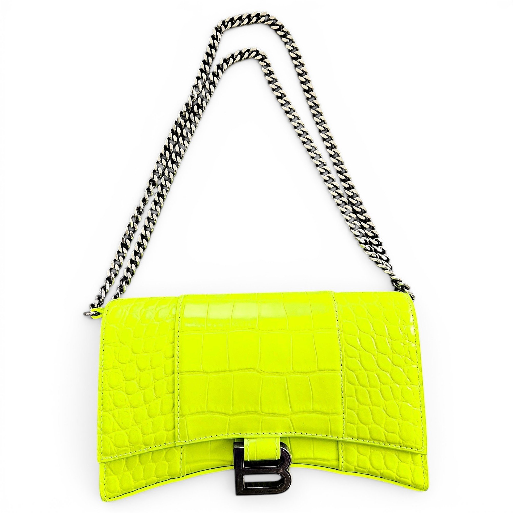 Leather clutch bag