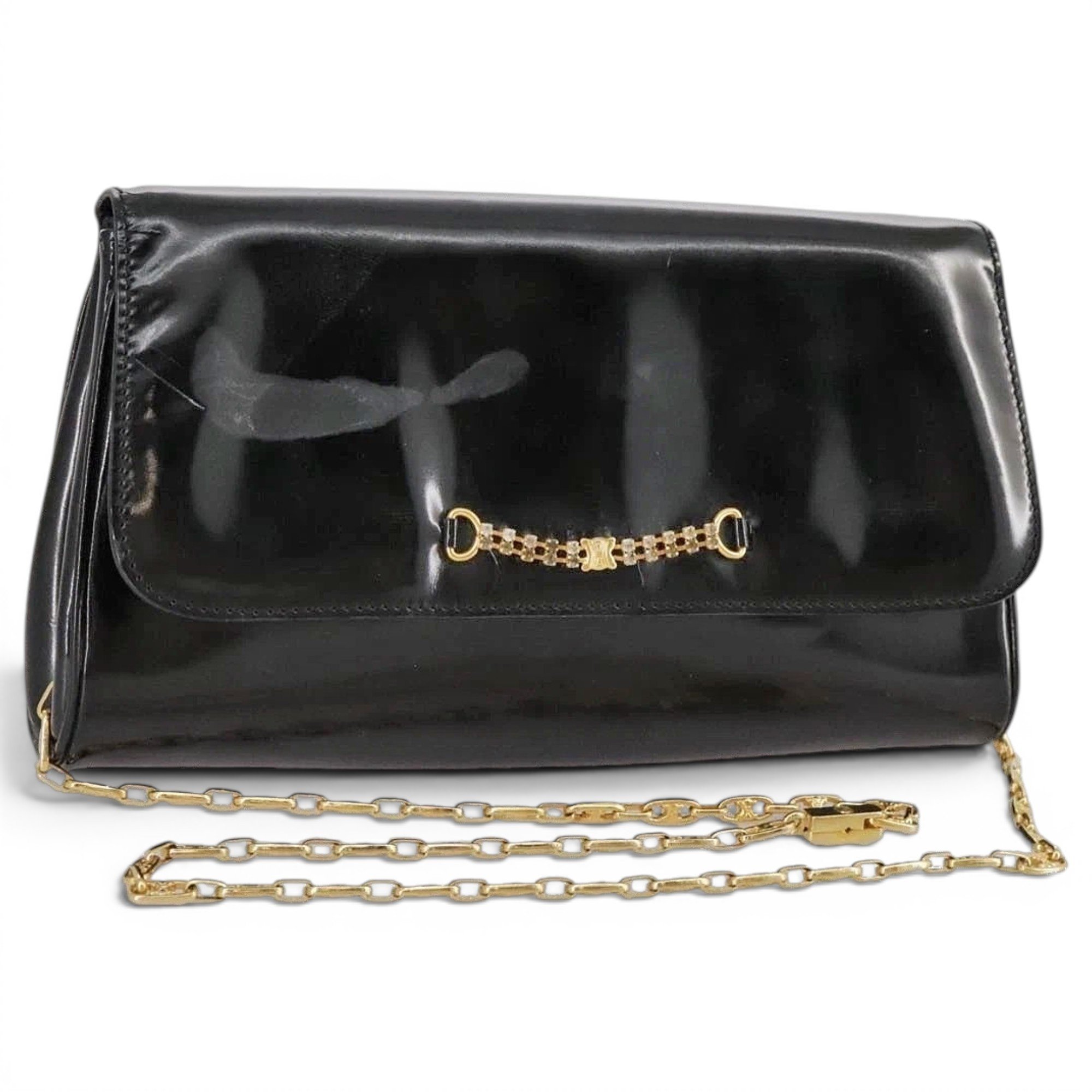 Patent leather handbag
