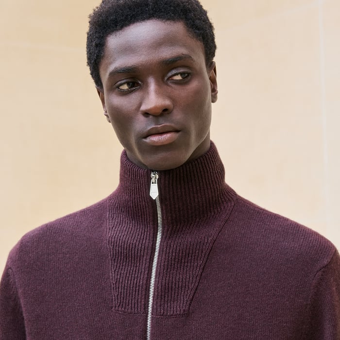 Grenat Cashmere "Maillon Chaine d'Ancre" Full-zip Jacket