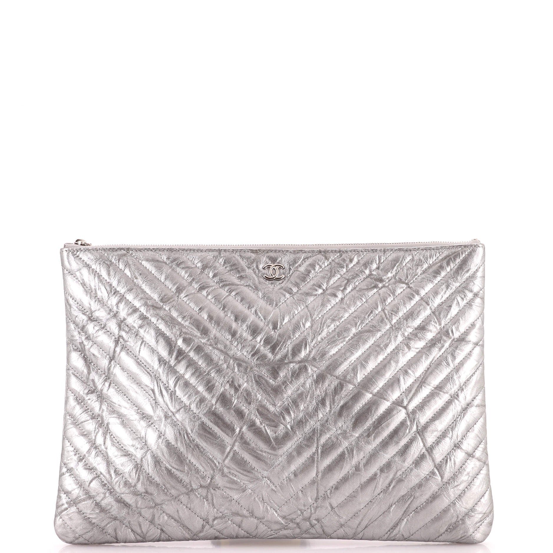 Leather clutch bag