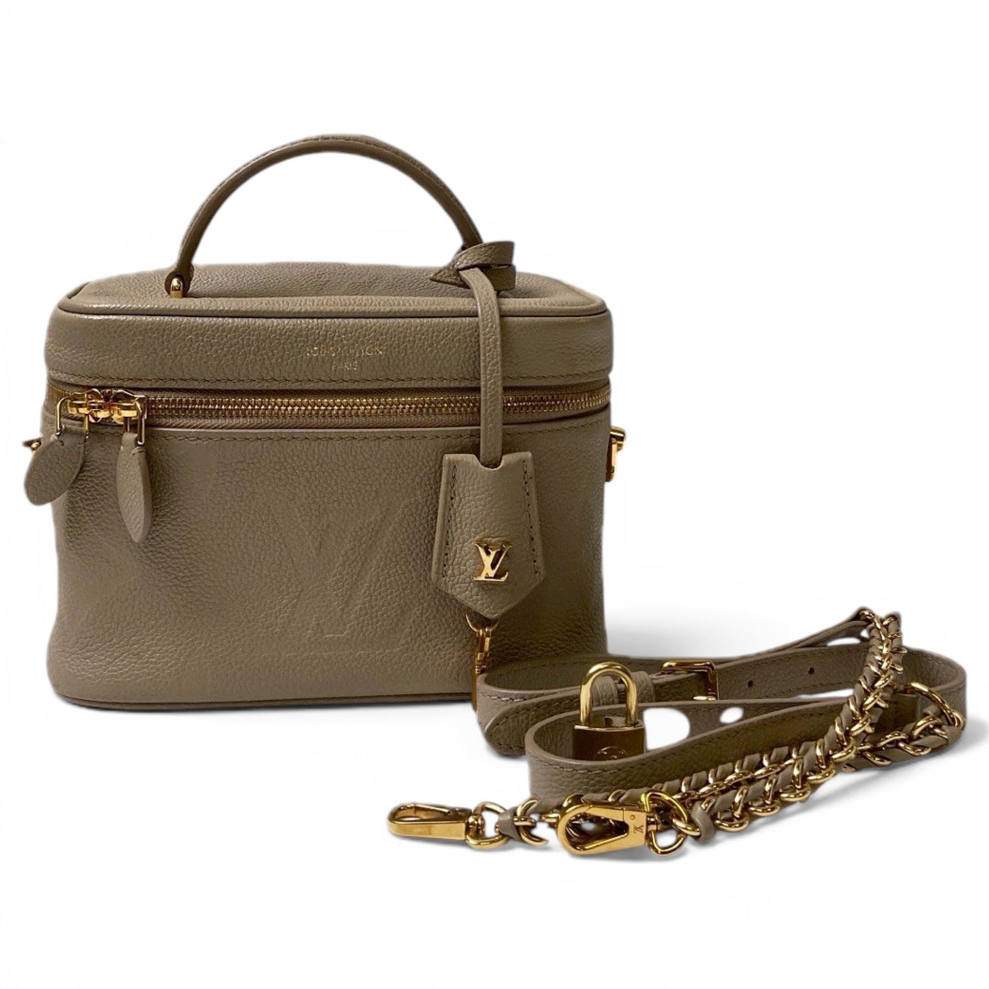 Vanity leather handbag