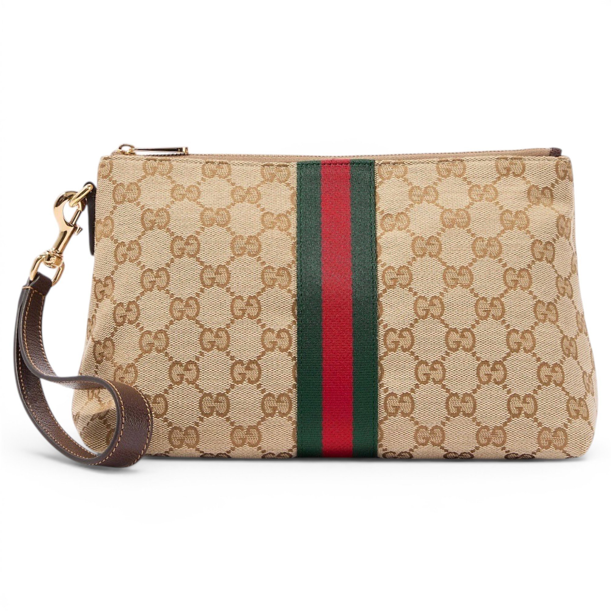 Leather clutch bag