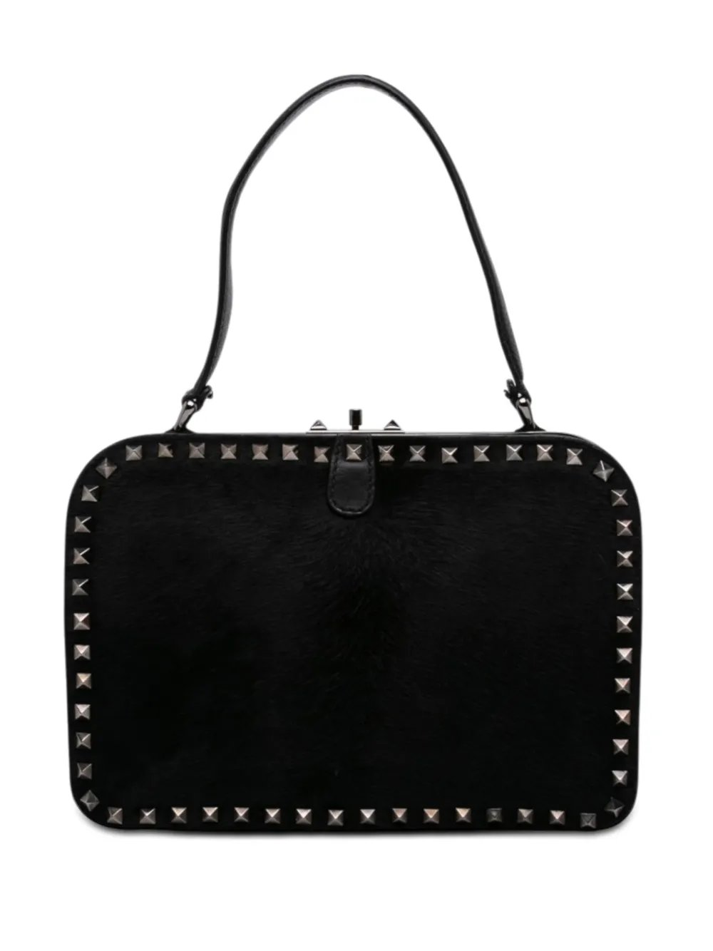Valentino Garavani 2018-2026 Pony Hair Rockstud Top Handle Bag handbag