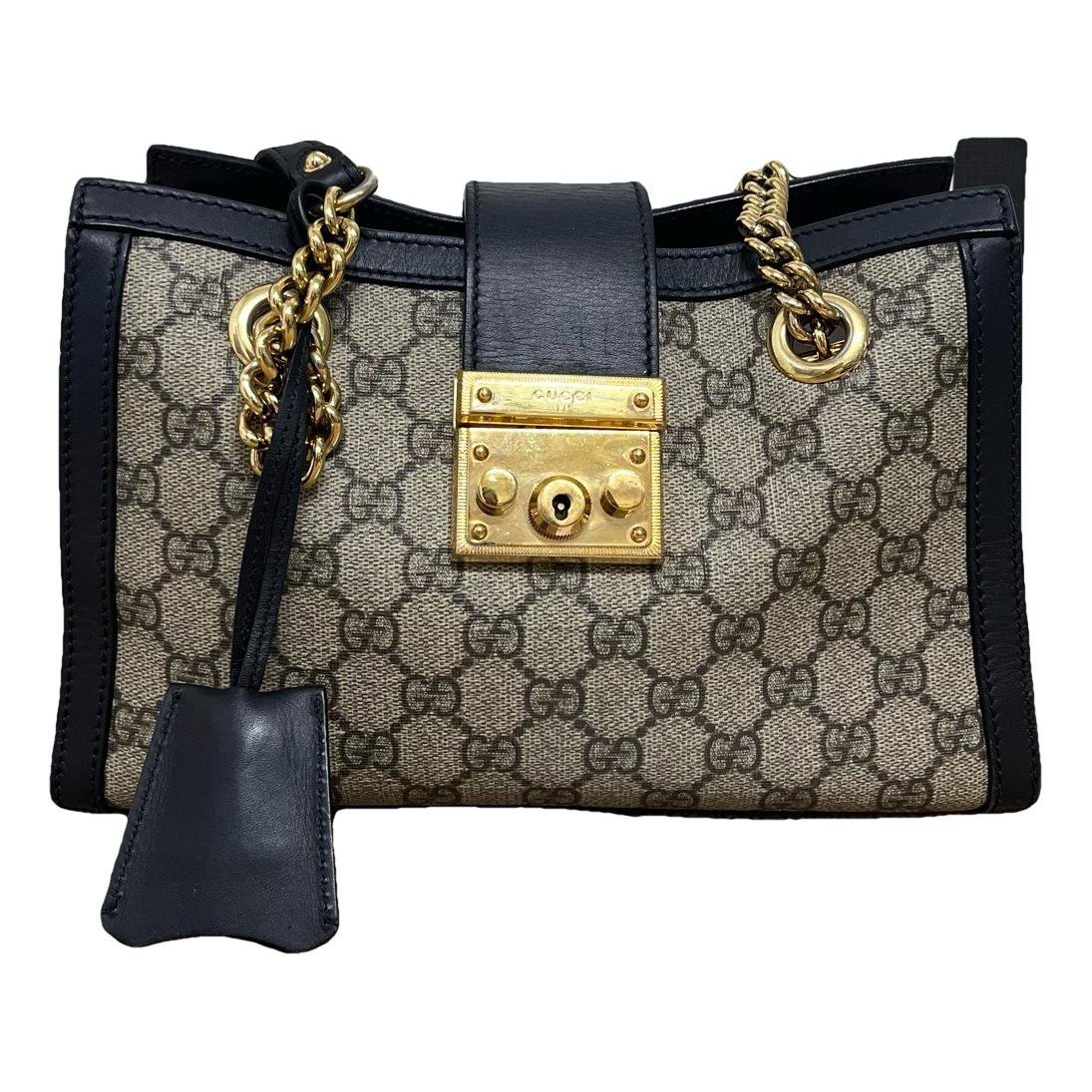 Padlock leather handbag